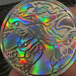 Mega Charizard X EX UPC Ultra Premium Collection Silver Metal Coin 2025 Pokemon - Image 2