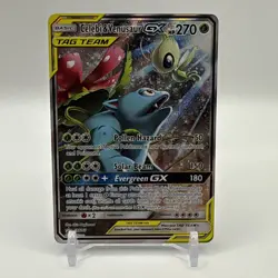 Celebi & Venusaur GX SM167 Tag Team Pokemon Black Star Promo - Image 1