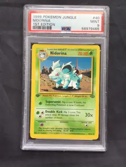 Pokemon Cards: Jungle 1st Edition Uncommon: Nidorina 40/64 PSA 9 - Image 2
