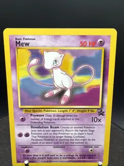Pokemon Vintage Mew 8 WOTC 1999 Black Star Promo Card LP Condition - Image 2