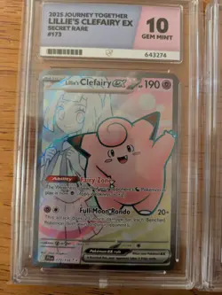 2x Pokemon ACE Graded TCG Card Bundle LILLIE'S CLEFAIRY MUNNA - Image 2