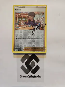 Pokemon Card Nessa 136/159 Reverse Holo Signature Trainer Crown Zenith Mint - Image 1
