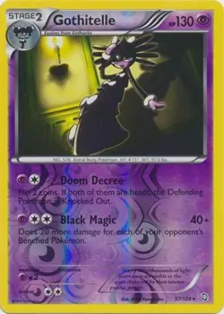 Pokemon - Gothitelle - 57/124 - Rare - Reverse Holo - BW - Dragons Exalted - NM - Image 1