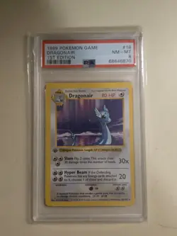 Pokemon 18/102 Dragonair 1st Edition Rare Shadowless Base Set PSA 8 NM-MINT - Image 1