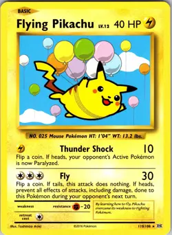 Flying Pikachu 110/108 XY - Evolutions Pokemon TCG LP - Image 1