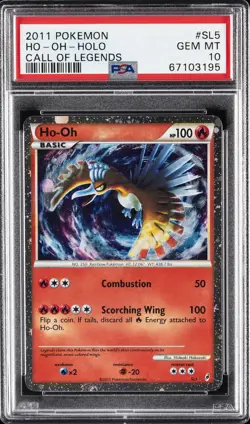 2011 POKEMON CALL OF LEGENDS #SL5 HO-OH-HOLO PSA 10 - Image 1