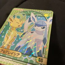 【NM】Japanese Pokemon Marumiya Holo Sticker - Glaceon Leafeon #40 - Image 3