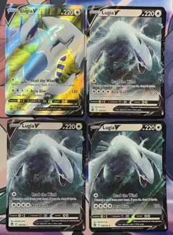 Pokemon TCG Sword & Shield Silver Tempest 3 Lugia V + 1 Full Art Lot NM-Mint - Image 1