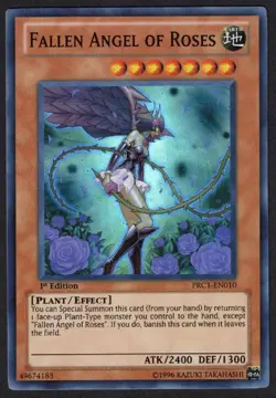 Yugioh Fallen Angel of Roses PRC1-EN010 Super Rare 1st - VLP - Image 1