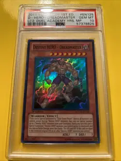 YuGiOh DESTINY HERO-DREADMASTER #LCGX-EN125??PSA 10 GEM??1st ED-2011 SUPER RARE - Image 2