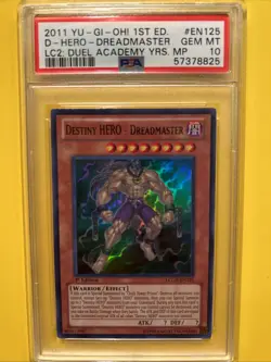 YuGiOh DESTINY HERO-DREADMASTER #LCGX-EN125??PSA 10 GEM??1st ED-2011 SUPER RARE - Image 3