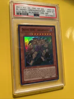 YuGiOh DESTINY HERO-DREADMASTER #LCGX-EN125??PSA 10 GEM??1st ED-2011 SUPER RARE - Image 5