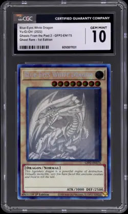 2022 1ST ED Gfp2-EN175 BLUE-EYES WHITE DRAGON CGC 10 Gem Mint - Image 1