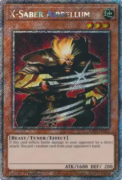 Yugioh! X-Saber Airbellum - RA03-EN221 - Platinum Secret Rare - 1st Edition Near - Image 1