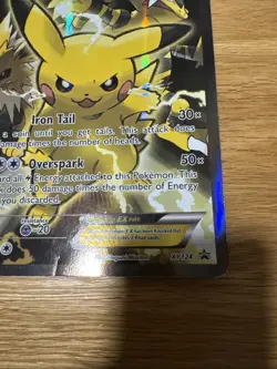 Pokemon Card Pikachu EX XY124 XY Black Star Promo Jumbo Played - Image 4