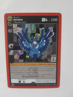 METAZOO CRYPTID NATION PIN CLUB SERIES 1 MOTHMAN FULL HOLO PROMO CARD #1/10 - Image 1