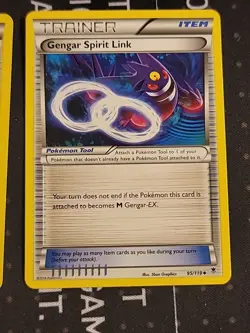 2014 Pokemon x3 Card Trainer Lot: Prof. Letter, Ultra Ball, Gengar Spirit Link - Image 4