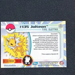 Pokemon Card Jolteon #135 Topps Trading Cards serie 3 Excellent Italiano - Image 2