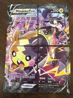 Morpeko V-Union Set of 4 SWSH290 SWSH: Sword & Shield Promo Cards Holo - Image 1
