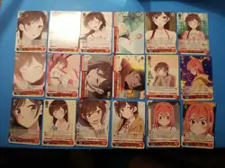Weiss Schwarz English Rent A Girlfriend Lot Of 18 Cards WS-246 - Image 1