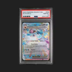 GLACEON EX 026 2025 POKEMON HOLIDAY CALENDAR PROMO CARD PSA 10 GEM MINT - Image 1