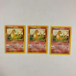 3x Pokemon TCG Charmander 69/130 Base Set 2 cards - Image 1