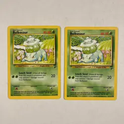 2x Pokemon TCG Bulbasaur 67/130 Base Set 2 cards - Image 1