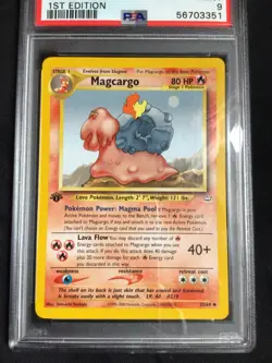Pokemon Cards: 1st Edition Neo Revelation Uncommon: Magcargo 33/64: PSA 9 - Image 2