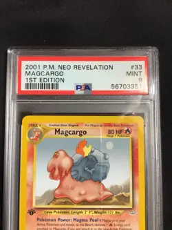 Pokemon Cards: 1st Edition Neo Revelation Uncommon: Magcargo 33/64: PSA 9 - Image 3