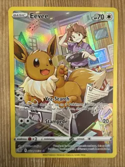 Eevee - TG11/TG30 - Full Art Rare Brilliant Stars Set - Pokemon Card - NM - Image 1