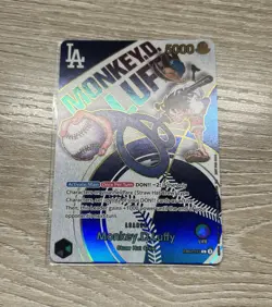 One Piece Los Angeles Dodgers Monkey D. Luffy Promo Card English - Image 1