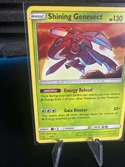 Pokemon TCG Shining Genesect Holographic Rare Card 9/73 Shining Legends - Image 2