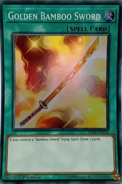 SHVA-EN054 GOLDEN BAMBOO SWORD SUPER RARE 1ST EDITION YuGiOh CARD - Image 1