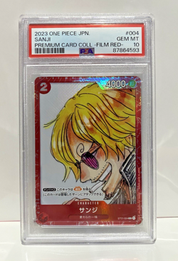 2023 One Piece Japanese Sanji ST01-004 Premium Card Collection Film Red - PSA 10 - Image 1