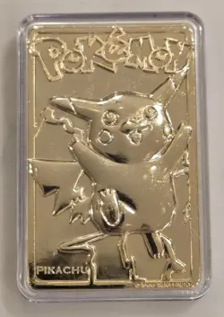Orig 1999 Pokemon Pikachu Burger King 23k Gold Plated Card + Pokeball, COA & Box - Image 2