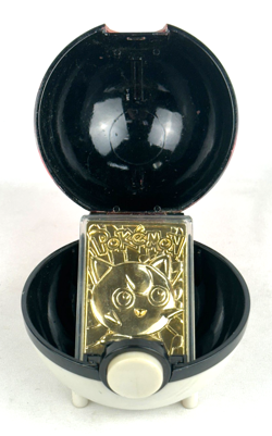 Pokemon Pokeball with 23K Gold Plated Jigglypuff Card Burger King Premium 1999 - Image 1
