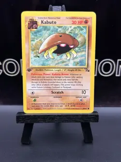 1st Edition Kabuto - Fossil - #50/62 - Vintage Pokemon Card 1999 WOTC LP - Image 2