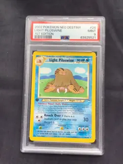 Pokemon Cards: 1st Edition Neo Destiny Rare: Light Piloswine 26/105: PSA 9 - Image 1