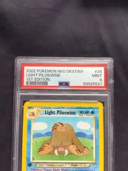 Pokemon Cards: 1st Edition Neo Destiny Rare: Light Piloswine 26/105: PSA 9 - Image 3