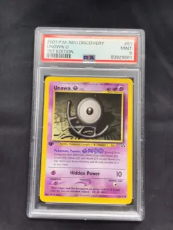 Pokemon Cards: 1st Edition Neo Destiny Uncommon: Unown U 51/105: PSA 9 - Image 1