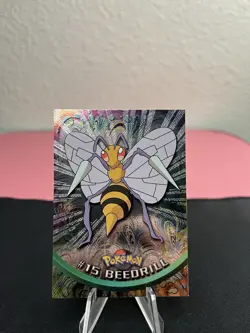 Beedrill #15 Holo Pokemon Topps Chrome Trading Cards Series 1 Vintage 2000 - Image 2
