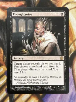 MTG Thoughtseize (107/249) Theros Non-Foil Regular English - NM ?? - Image 1