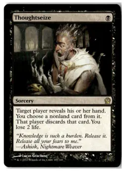 MTG Thoughtseize - Theros Moderately Played English - Image 1