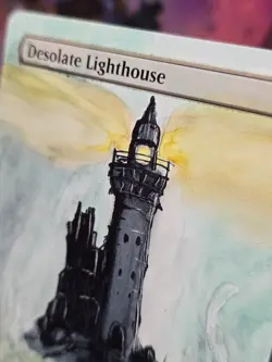 Desolate Lighthouse - Commander Magic The Gathering -*Altered Hand Painted * - Image 3