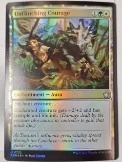 Unflinching Courage - FOIL - Foundations - Magic the Gathering MTG Nice! - Image 1