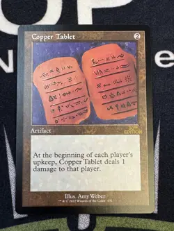 mtg copper tablet warriors retro frame 30th anniversary - Image 1