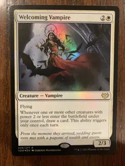 MTG Welcoming Vampire FOIL Innistrad: Crimson Vow 046/277 NM/M - Image 1