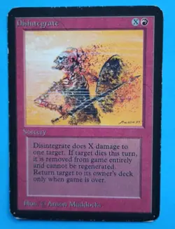 Magic the Gathering MTG ALPHA DISINTEGRATE MP C 1993 Old School Vintage Nice!! - Image 1
