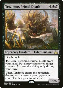 1x Tetzimoc, Primal Death - NM English MTG - Rivals of Ixalan - Image 1