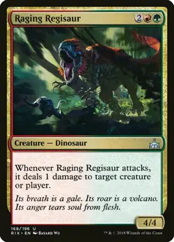 1x Raging Regisaur - NM English MTG - Rivals of Ixalan - Image 1